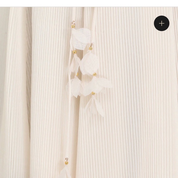 open lace back dress Cream Songbird Luna Buttoned Picnic Dress main image 1